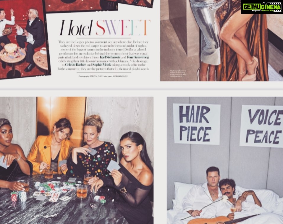 Pallavi Sharda Instagram - ‘In stellar company’ If anyone told me I’d be playing pre Logies poker with three badass bosses that are @martadusseldorp @karvanclaudia @chikathat (or that I’d have to cut off the sexy heads of @rovemcmanus and @celestebarber to fit a photo of @tonaaayy being little spooned by @karlstefanovic_) - I’d have told ‘em their dreamin’. A little ode to when the most wonderful & bizarro of Aussie dreamin’ comes true. @stellarmag @sarrahlemarquand @stevenchee @siobhan.duck Wearing @camillaandmarc & @tiffanyandco 💄 @juliecooper_makeup