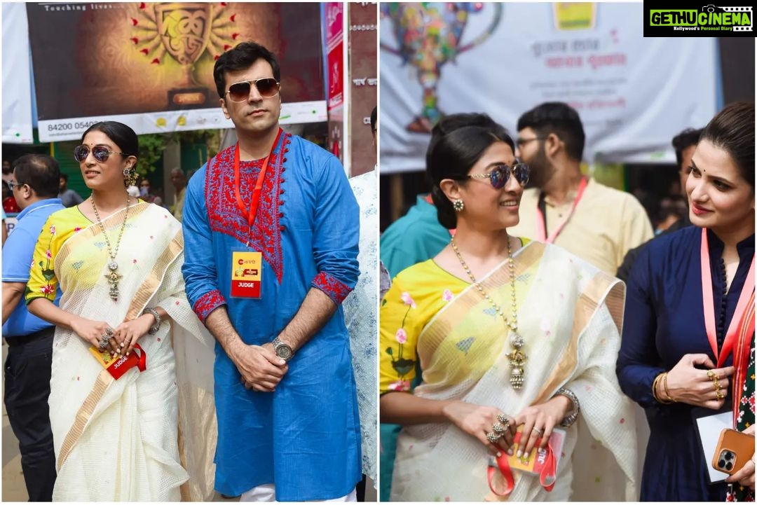 Paoli Dam Instagram - আড্ডা আনন্দ হৈহুল্লোড়ে কাটলো @zee24ghanta -এর মহাপুজোর খোঁজ। সকলকে জানাই শুভ শারদীয়া। . . . . #pujoadda #pandalhopping #mahapujo #durgapuja #happiness #subhosarodiya #instagram #instapost #potd #paolidam #paolidamofficial
