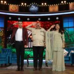 Paridhi Sharma Instagram - सीखो "भविष्य नये भारत का " India's Biggest Edutainment Show Every Sunday from 8.00 pm to 9.00 pm And 4th Sunday 8.30 pm post Mann ki Baat Revision Episode Only on DD National # siikhoindiashow Credits Aniruddh's Wardrobe - Stylist- @stylebyriyajn Assisted by - @salonitandel_ Outfit - @_mr.tux Designed by - @karanmalhotra3115 Co-ordinated by - @sixsigmanetworks Paridhi's Wardrobe - Stylist- @stylebyriyajn Assisted by - @salonitandel_ Outfit - @thenukkadbride Jewellery - @shillpapuriidesignerjewellery Co-ordinated by - @sixsigmanetworks SJ Studios