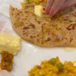 Payal Rajput Instagram - Love ♥️ Laughter 😃 Memories ☁️ Rani ji’s @ranifilmin_uk ♥️ scrumptious alo paranthas and a steaming cup of tea! Embracing the ultimate Punjabi culinary love affair in London.” Posting this reel again Cz few of the words got missing in the end 🫣 haha .. Enjoy and have a nice day 🩵🩵🩵