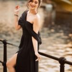 Payal Rajput Instagram - Let the black dress do the talking 🖤 Captured by @bosskgx 📸 Outfit by - @purvisethiacouture Styled by - @styleitupwithraavi @littlepuffsofhappiness 👗 Hairdo @preetchatha00 Mua @ishan_makeover