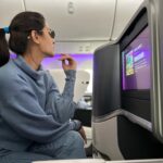Payal Rajput Instagram - From London with love 🩵 . . Wearing @pankhclothing 🩵 Heathrow Airport