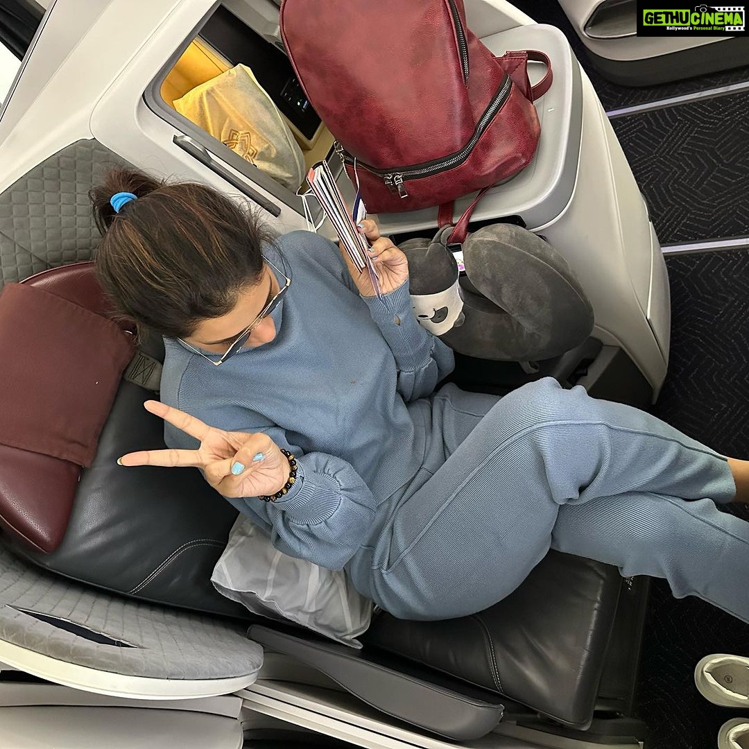 Payal Rajput Instagram - From London with love 🩵 . . Wearing @pankhclothing 🩵 Heathrow Airport