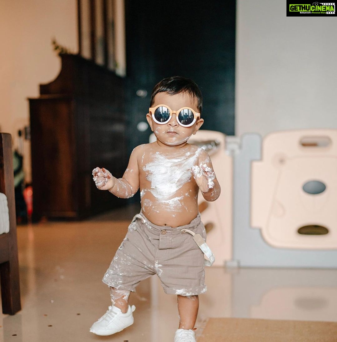 Pearle Maaney Instagram - Reign’s First Birthday …. And the fact that he started walking one week before his bday was the highlight! Our little Chota Bheem! . Click @magicmotionmedia