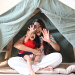 Pooja Banerjee Instagram - We recently got the Pikler Collection from Bloon Toys. It’s the only modifiable pikler triangle available and Sana has been having a total blast using as a slide, tent, I’m so amazed at the ways she’s finding to play with it! Even I have been using it as a chair! Can’t wait to add more from Bloon Toys ❤️ They never give discounts, but they’ve made an exception and shared the code POOJAxBLOON to get 15% off :)) GO FOR IT!! @bloontoys video by @atreo_akash