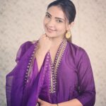 Pooja Banerjee Instagram - Happy Janmashtami everyone… Swipe till the end to see my Kanha and my ladoo @sanassejwaal Outfit by @shubhayu2524 #HappyJanmashtami #PoojaBanerjii #PurpleisTheColourofTheSeason 📷- @atreo_akash Mumbai, Maharashtra