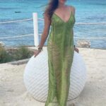 Pooja Batra Instagram - Feeling like a mermaid 🧜‍♀️ with the Indian Ocean as my backdrop. Styled by @gabylogrr In the gorgeous @safirablu_ #Zanzibar #africa Zanzibar, Tanzania