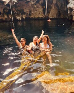 Pooja Batra Instagram - In The Journey, People and Destinations matter, Time and Mileage are merely Measurements. 🩵💚💙
#maalumcave #zanzibar #tanzania #Africa #stalactites #stalagmites #naturalcavewater