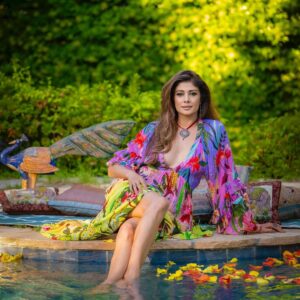 Pooja Batra Instagram - Don’t Judge the Moment. 📸 Gabor Ekecs - www.ekecs.com  styled by @gabylogrr 👗 @farmrio Produced by @billybutchkavitz #brianbutchkavitz Jewelry @thegempalace