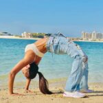 Pooja Bhalekar Instagram - Changing the perspective to look at the world 🦋 . . . . #yoga #yogagirl #flexibility #martialartist #discipline #yogalove #practice #beachyoga