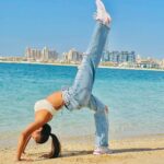Pooja Bhalekar Instagram - Changing the perspective to look at the world 🦋 . . . . #yoga #yogagirl #flexibility #martialartist #discipline #yogalove #practice #beachyoga