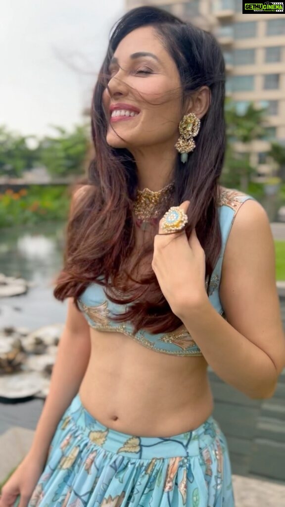 Pooja Chopra Instagram - ~ 🦋 ~ . . . Styled by @stylebyesh Outfit by @wildflowerbykrishna Jewellery @the_jewel_gallery Mua @jitu26_makeupartist