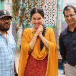 Pooja Chopra Instagram - Still vividly remember the first day of shoot, being ‘Sakina’, so nervous.. actually terrified!! While the happy pictures were literally taken moments after delivering my very first take. I Remember my producer jumped out of his chair with happiness after ‘cut’ n the smile on my directors face was priceless... Jahaan Chaar Yaar has a soul. It’s the one film I genuinely gave my heart to. I’m not sure if I became her or she became me but one thing I know for sure that Sakina will stay with me.. forever 🧡 #extremelyspecial #jahaanchaaryaar in theatres TODAY 🎉 #superEXCITED