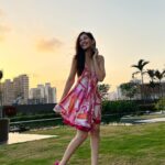 Pooja Chopra Instagram – Pretty dress, pretty place n some wind 🌸

#aboutlastnight #bewithbeti #magichour
