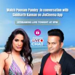 Poonam Pandey Instagram - Get ready to dive into intriguing conversations as @poonampandeyreal joins the live chat with @sid_kannan! 🤩 Tune in tonight at 9 pm for the LIVE Chat, streaming free on #JioCinema.
