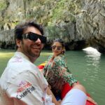 Poonam Preet Bhatia Instagram - And we will travel together and just be in love forever ♾♥️🦋 @sanjaygagnaniofficial 😘 #anniversaryvacation #thailand #phuket #phiphiisland #jamesbondisland #poonjay #forever Phi Phi Island, Phuket Thailand