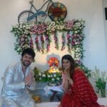 Poonam Preet Bhatia Instagram - Happy Ganesh Chaturthi 🙏🏻 💫 🌺 May lord Shree Ganesha fill your home with peace and fortune 😇😇 #ganpatibappamorya #ourfirstbappa #thisisspecial