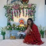 Poonam Preet Bhatia Instagram - Happy Ganesh Chaturthi 🙏🏻 💫 🌺 May lord Shree Ganesha fill your home with peace and fortune 😇😇 #ganpatibappamorya #ourfirstbappa #thisisspecial