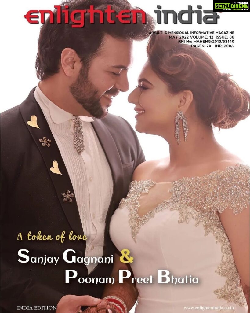 Poonam Preet Bhatia Instagram - Posted @withregram • @enlighten_india_magazine Enlighten India magazine presents its May 2022 edition of magazine 🤩😍🥳 @sanjaygagnaniofficial @poonampreet7 Coverpage Couple -@sanjaygagnaniofficial & @poonampreet7 Designer for Sanjay’s & Poonam’s Outfit- @rohitkverma Photographer : @amitkhannaphotography Makeup for Sanjay @heiress_makeupbyseema Makeup & Hair for Poonam : @makeupbysabashaikh Managed by- @rupesh.sonar Public Relations : @shimmerentertainment Cordinated by - @heyyanshu_ #enlightenindiamagazine #mayedition #2022 #sanjaygagnani #poonampreet #poonjay