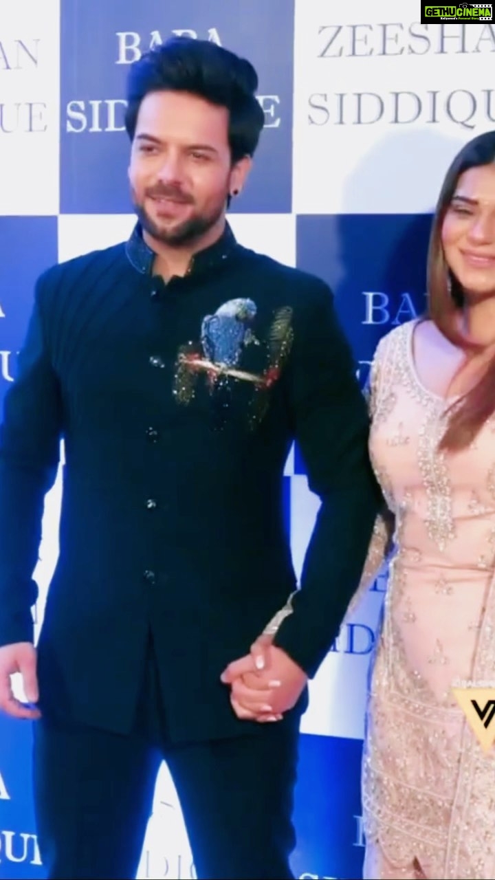 Poonam Preet Bhatia Instagram - Baliye Re 👫👩❤️👨🥰 . . . #babasiddiqueiftari #iftaarparty #redcarpetlook