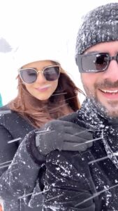 Poonam Preet Bhatia Instagram - Sukoon 💫 hai Tu mera @sanjaygagnaniofficial ♥️ #mountainstories #snow #wegotlucky Kashmir