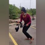 Poornima Ravi Instagram - Nanum camera vum!! One risky shoot day 😁🙌 Video credits: @maddy_madz77 😁 Cam credits: @prashanth_bionic 😛 #poornimaravi #araathi