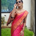 Poornima Ravi Instagram - Saree swag 😎😉 #poornimaravi