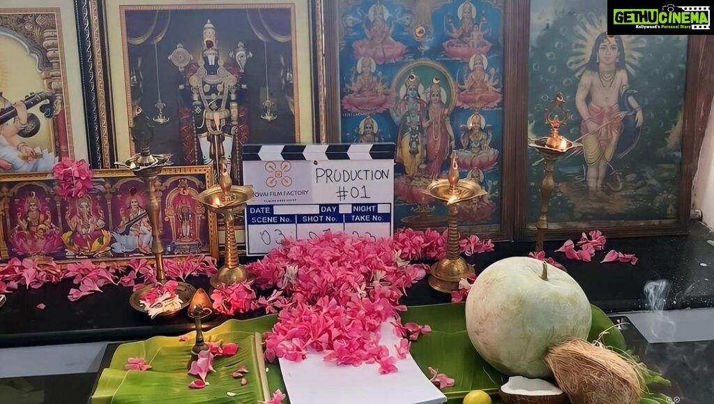Poornima Ravi Instagram - If you tried, there is no failure - Kamal Hassan We're stepping into a new phase of our careers, inspired by our idols and blessed by God our parents and mentors. Stay tuned for further updates on our journey." #productionno1 #untitled #shootingonprocess @covai_film_factory