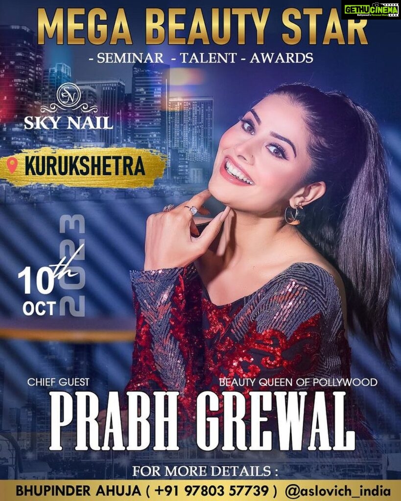 Prabh Grewal Instagram - Thanks @aslovich_india for inviting me "I am very excited to meet all of you!" ♥️ 10th Oct. Kurukshetra 📍