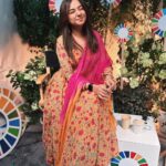 Prajakta Koli Instagram - Thanking Bappa for giving me a life where I get to spend the day at @unitednations making conversations about climate action, gender equity, partnerships, finance and storytelling. So grateful to have a voice and a platform in influential rooms. Thank you @youtube !💜 Also, dressed up extra happy for Ganesh Chaturthi!🙏 ….. Outfit by @drzya_ridhisuri Jhumkas by @sangeetaboochra United Nations