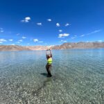 Pranati Rai Prakash Instagram - I romanticise life often and surreal beauty of nature like this is an absolute high! ✨💕🦋🤍 My last memory of this place is when I was 7 yrs old while I stayed in Tangtse…I remember it was stunning but didn’t have a camera and was a complete monkey, so this time was so special, I could capture a few moments and also sit for a while and meditate. ✨ #ladakh #pangonglake Pangong Tso