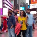 Priya Marathe Instagram – New your times square.. 
Best times with best people.. 
@aperfectmurdermarathiplay USA tour
#newyork 
Pc @shanaiashrotri