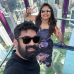 Priyanka Nalkari Instagram - #kltower #skydeck #posers #couplegoals #malaysia #outing #love #life #actresslife #smilesformiles #hapoyweekendeveryone🌸🌷☺️💕 Skydeck KL Tower