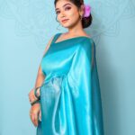 Priyanka Thimmesh Instagram - 💙✨ 📸by @chidu.ln_portraits MUA 💄 & hair by @makeupbypallavishetty @iampriyankaathimmesh #priyankathimmeshofficial #priyankathimmesh #bluesareelove