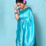 Priyanka Thimmesh Instagram - 💙✨ 📸by @chidu.ln_portraits MUA 💄 & hair by @makeupbypallavishetty @iampriyankaathimmesh #priyankathimmeshofficial #priyankathimmesh #bluesareelove
