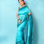 Priyanka Thimmesh Instagram - 💙✨ 📸by @chidu.ln_portraits MUA 💄 & hair by @makeupbypallavishetty @iampriyankaathimmesh #priyankathimmeshofficial #priyankathimmesh #bluesareelove