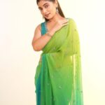 Priyanka Thimmesh Instagram - 💚✨ Photography @bhagathmakka Desginer by @lakshana_label Makeup & hair @iglambeautystudiochennai @iampriyankaathimmesh #priyankathimmeshofficial #priyankathimmesh #greenlove
