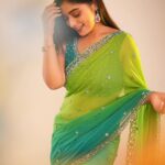 Priyanka Thimmesh Instagram - 💚✨ Photography @bhagathmakka Desginer by @lakshana_label Makeup & hair @iglambeautystudiochennai @iampriyankaathimmesh #priyankathimmeshofficial #priyankathimmesh #greenlove