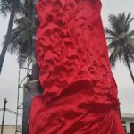 Priyanka Upendra Instagram - We are here to #capture your hearts and senses with our third collaboration! Thank you to the entire team for this spectacular Tiltle launch..a massive 65 feet cut out for our film!!! Feeling truly blessed with all your love and blessings this #navratri See you all in the theatres this November !!! #capture Lohith H Manu