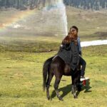 Puja Gupta Instagram - His name is Kallu - he is a young horse boy , we walked for 2 and a half hour non stop exploring Kashmir valleys and we became pals in just few minutes people in Kashmir asked me aren’t u afraid of a new horse u just met and u riding and taking him for walks My answer Animals are harmless they don’t scare me it’s only humans I’m more careful with in life :) 🐎 🌈 Gulmarg, Kashmir