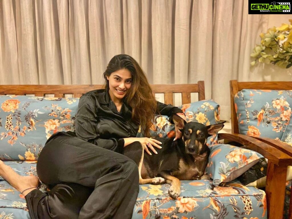 Puja Gupta Instagram - 🖤🐕🤎 📸 @lakshyarajanand ( sometimes he takes a good picture or may b it’s just Groot who is making this pic look good 🐕 Mumbai, Maharashtra