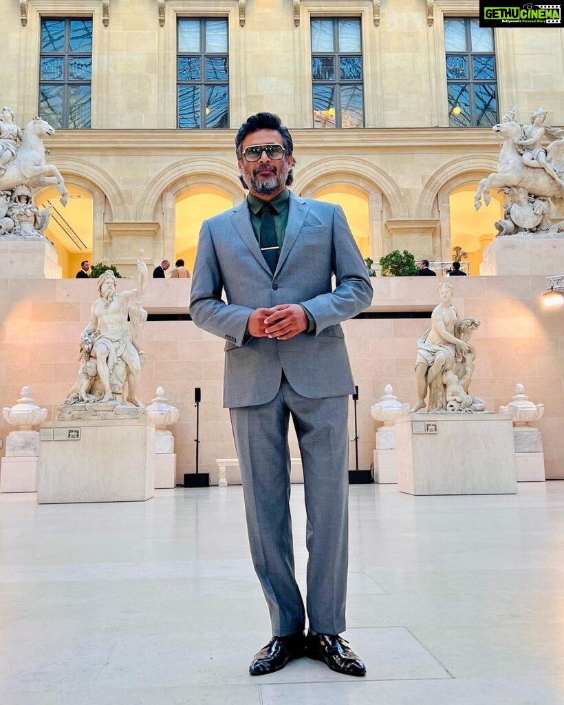R. Madhavan Instagram - Thank you soooo much for making me feel so right for the occasion . For all the relentless styling options and the love .. @radhikamehra . I feel so comfortable and myself..#bastilleday 🇫🇷 at the #louvre #presidentsdinner2023