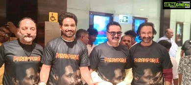 R. Sarathkumar Instagram - It was exciting as always to see the new releases of our film in the theatres with the fans and the audience of different age groups. The response was truly encouraging. Amitash, Vincent Ashokan and myself watched the film at Satyam 06.30 PM show yesterday and it was special as cricketing star Ravichandran Ashwin and his wife Prithi took time off to see the film with us. I take this opportunity to thank the media from the print visual and digital media and the audience alike for their appreciation of the film. #ParamPorulMovie💥🎬 #ParamporulFromSeptember1 @r_sarath_kumar @itsyuvan @amitash12 @kashmiraofficial @aravind275 @pandikumars @Nagooranramchandran @u1recordsoffl @kavicreationproductions @sakthifilmfactory @onlynikil @gobeatroute