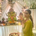 Raai Laxmi Instagram – Ganpati bappa morya 🙏 #happyganeshchaturthi everyone 🙏🧿❤️ only love and happiness ❤️