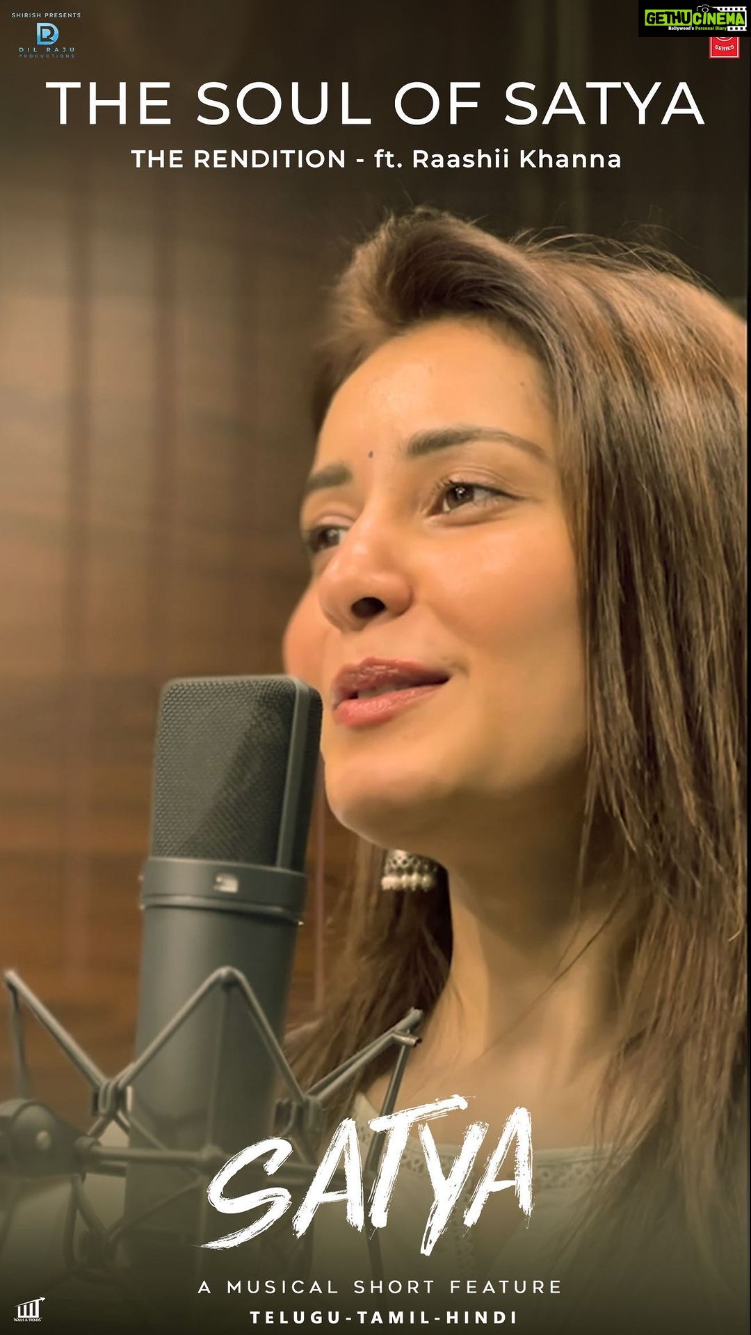 Raashi Khanna Instagram - A song that’s staying rent free in my mind and heart, made me revisit it in my own little way in telugu, tamil and hindi.. It took something as special as #TheSoulOfSatya to bring yours truly to the singing mic once again. Hope you will like it 😇 @jetpanja @swati194 @nawinvijayakrishna @dilrajuprodctns @harshithsri @hanshithareddy @balaji.subramanyam @sruthiranjani @tseries.official @kollaavinash @lyricist_vivekravi @prateek.mahesh @riteshgrao @venkat_photography_hyd @saketh_komanduri @kadali_sathyanarayana @rabin_subbu @saketh_komanduri @sruthiranjani @baidurjyabanerjee @wallsandtrends @vamsikaka
