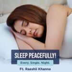 Raashi Khanna Instagram - Raashii Khanna's quest to peaceful sleep is over! Even in this hectic lifestyle, she enjoys peaceful sleep every single night with The Sleep Company SmartGRID Mattress. Now it's your turn to Sleep Peacefully! Every. Single. Night. #RaashiiKhanna #SleepPeacefully #TheSleepCompany #TSC