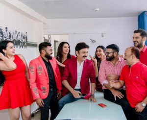 Radhika Narayan Instagram - And thus began the promotional journey of squad #ShivajiSurathkal2 .  @shivajisurathkal @ramesh.aravind.official @akashsrivatsa @anupgowdaproducer @meghanagaonkar @iamsangeethasringeri @vinayakjoshelay @kirikpartyraaghu