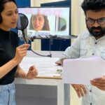 Radhika Narayan Instagram - When I take my dubbing seriously!! 😄 #ShivajiSuratkal2 @ramesh.aravind.official @akashsrivatsa @anupgowdaproducer @meghanagaonkar