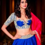 Radhika Narayan Instagram - When Mondays are more hue than just blue!! 💙 Occasion: Showstopper for @meghakapoorlabel at @primefashion.events PC: @vikasphotofactory