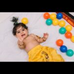 Radhika Pandit Instagram - This year's Janamashtami puje.. with last year's lil Krishna and Radhe. P.S: Also sharing flashback of my first lil Krishna! #nimmaRP #radhikapandit